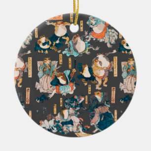 Japanse kikker ukiyo-e kikkers keramisch ornament