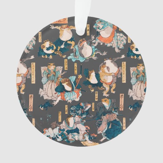 Japanse kikker ukiyo-e kikkers ornament (voorkant)