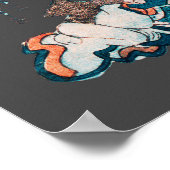 Japanse kikker ukiyo-e kikkers poster (Hoek)