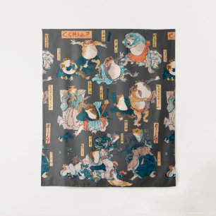 Japanse kikker ukiyo-e kikkers wandkleed