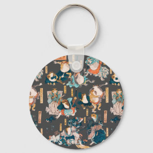 Japanse kikker Woodblock ukiyo-e animerheld Sleutelhanger