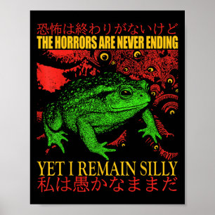 Japanse kikkerverschrikkingen eindigen nooit, maar poster