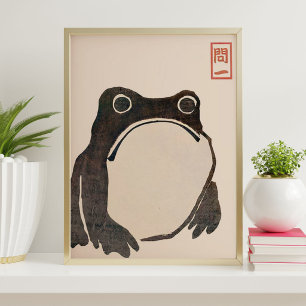 Japanse kikvors kunstprint stijl Matsumoto Hoji Poster