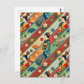 Japanse kimono briefkaart (Voorkant / Achterkant)