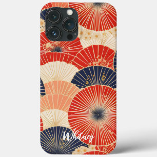 Japanse Kimono Patroon Paraplu's Naam iPhone 13 Pro Max Hoesje