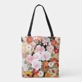 Japanse Kimono Pattern All-over_Print Canvas tas (Achterkant)