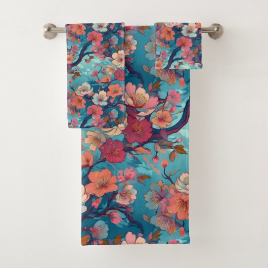 Japanse Kimono stof geïnspireerd Bad Handdoek (Insitu)