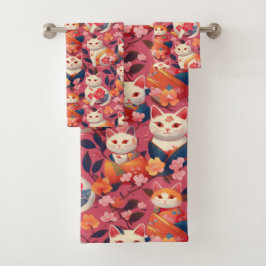 Japanse Kimono stof geïnspireerd Bad Handdoek