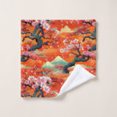 Japanse Kimono stof geïnspireerd Bad Handdoek (Wasdoekje)