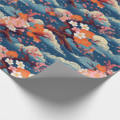 Japanse Kimono stof gestileerde wrap Cadeaupapier (Hoek)