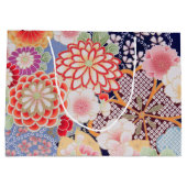 Japanse KIMONO-textiel, bloem Groot Cadeauzakje (Achterkant)
