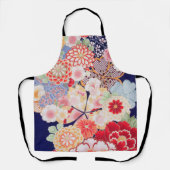 Japanse KIMONO-textiel, bloem Schort (Voorkant)