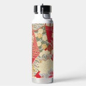 Japanse KIMONO Textiel, Bloemmotief Waterfles (Links)