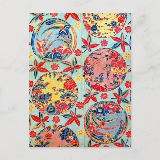  Japanse Kimono Textile (Bingata) Briefkaart (Voorkant)