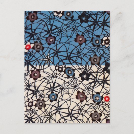 Japanse Kimono Textile (Bingata) Briefkaart (Voorkant)