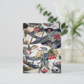  Japanse Kimono Textile (Bingata) Briefkaart (Staand voorkant)