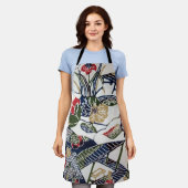  Japanse Kimono Textile (Bingata) Schort (Gedragen)