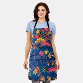  Japanse Kimono Textile (Bingata) Schort (Gedragen)