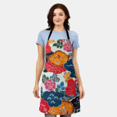  Japanse Kimono Textile (Bingata) Schort (Gedragen)