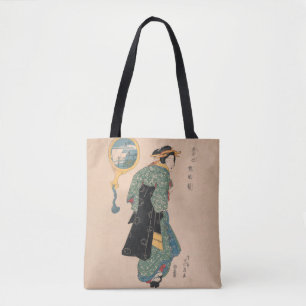 Japanse Kimono Vrouw: Ukiyo-e Woodblock Print Draagtas