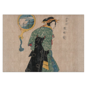 Japanse Kimono Vrouw: Ukiyo-e Woodblock Print Snijplank