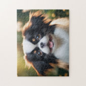 Japanse kin hond puzzel - verschillende maten legpuzzel (Verticaal)