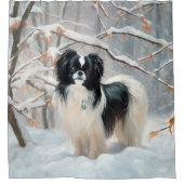 Japanse kin liet het sneeuwKerstmis Douchegordijn (Voorkant)