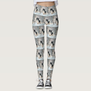 Japanse kin liet het sneeuwKerstmis Leggings