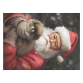 Japanse kin met sinterklaas feestelijke kerst tafelkleed (Voorkant (Horizontaal))