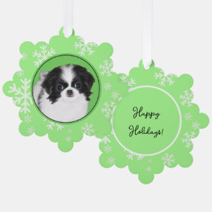 Japanse kin puppy schilderij - hondenkunst ornament kaart
