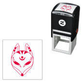 Japanse Kitsune Vossenmasker Zelfinktende Stempel (In situ)