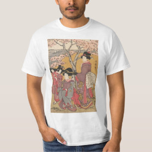 Japanse klassieke geisha-dameskunst t-shirt