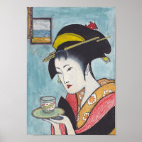 Japanse klassieke Geisha Lady Art