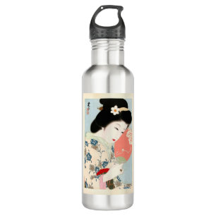 Japanse klassieke Geisha Lady Art Waterfles