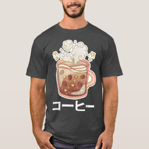 Japanse koffie Lover Kawaii Manga Anime Japan Gra T-shirt