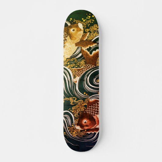 Japanse Koi Carp Art Skateboard (Voorkant)