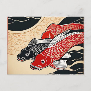  Japanse Koi Fish Briefkaart