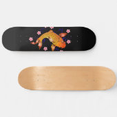 Japanse koi Fish Cherry Blossom Skateboard Deck (Horizontaal)