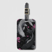 Japanse Koi Fish Donkere modus Bagagelabel (Voorkant (verticaal))