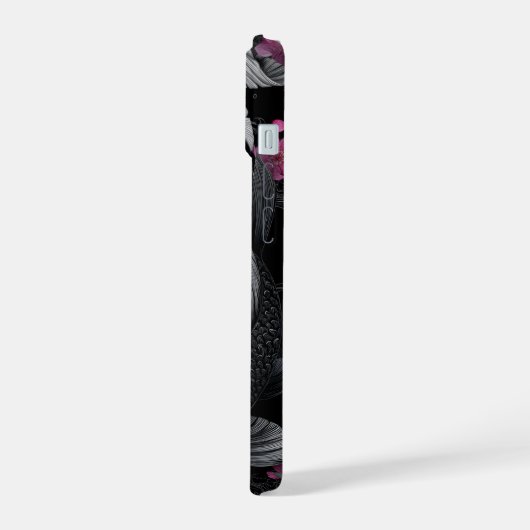 Japanse Koi Fish Donkere modus iPhone 15 Hoesje (Linkerkant)