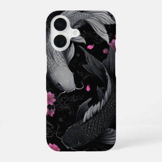 Japanse Koi Fish Donkere modus iPhone 16 Hoesje