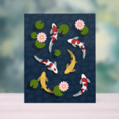 Japanse Koi Fish Pond Acryl Bord (Neutraal)