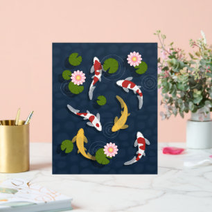 Japanse Koi Fish Pond Acryl Bord