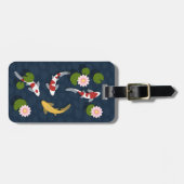 Japanse Koi Fish Pond Bagagelabel (Voorkant horizontaal)