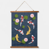Japanse Koi Fish Pond Hangend Wandkleed (Voorkant)