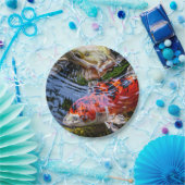 Japanse Koi Fish Pond Papieren Bordje (Feest)