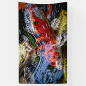 Japanse Koi Fish Pond Spandoek (Verticaal)