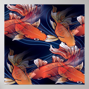 Japanse Koi Fish Poster