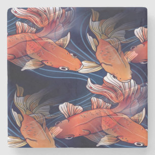 Japanse Koi Fish Stenen Onderzetter