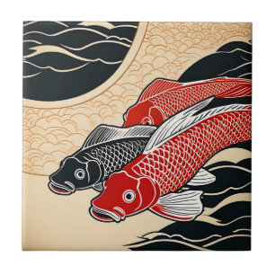 Japanse Koi Fish Tegeltje